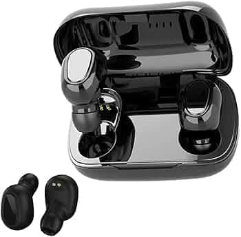 GKA L21 Truly Wireless in Ear Earbuds Bluetooth 5.0 Mini Stereo Earbuds Sport Bass Sound Built-in Micphone (Black)