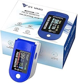 DR VAKU® Swadesi Pulse Oximeter Fingertip, Blood Oxygen Saturation Monitor Fingertip, Blood Oxygen Meter Finger Oximeter Finger with Pulse, with Four