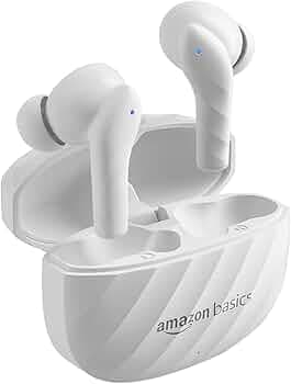 (Refurbished) Amazon Basics TWS in-Ear Earbuds (AB-T10) with Fast Charging up to 50 Hours of Playtime | Dual 10mm Driver | IPX4 Water-Resistance | Blu...