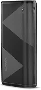 Lava PB22MAX 20000mAh 22.5W Power Bank, Triple Charging Ports (2USB+1 Type C), 2 Input Ports, Made in India, Premium Graphic Design, Strong Polycarbon...