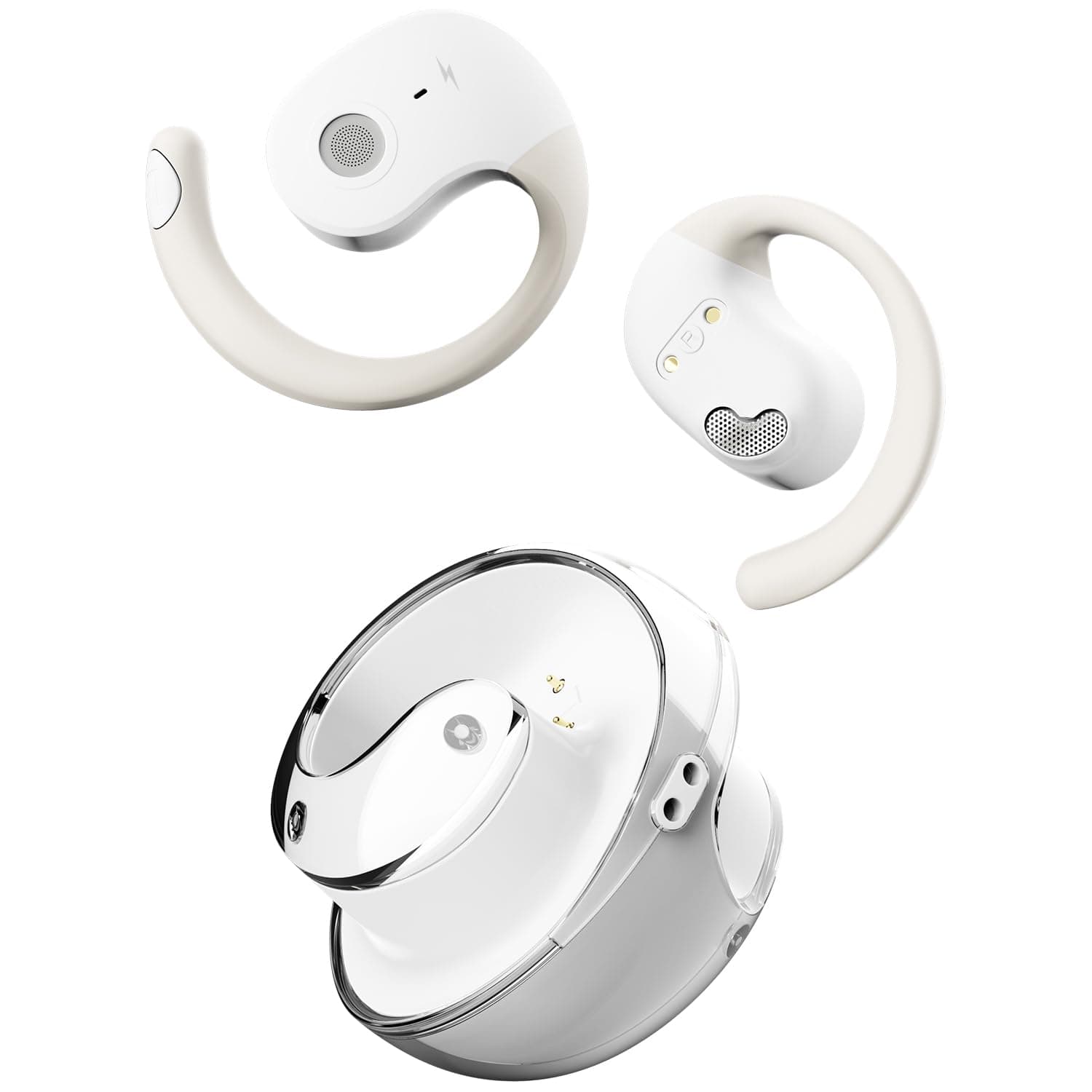 Fire-Boltt Newly Launched Aero Glide Open Ear Wireless TWS Earbuds, Custom EQ, Bluetooth 5.4 Earphones, 50H Playtime, Fast Charging Case, 50ms Low-Lat...