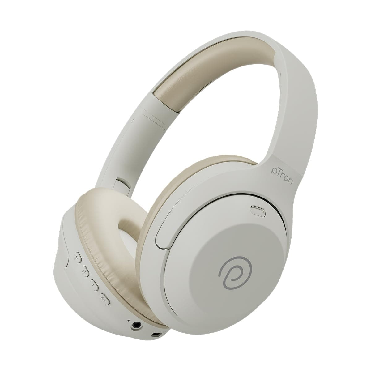 pTron Studio Classic w/ 75Hrs Playtime, Wireless Over Ear Headphones w/HD Mic & TruTalk AI-ENC Calls, Low-Latency Game & Music, Deep Bass, BT5.4, Dual...