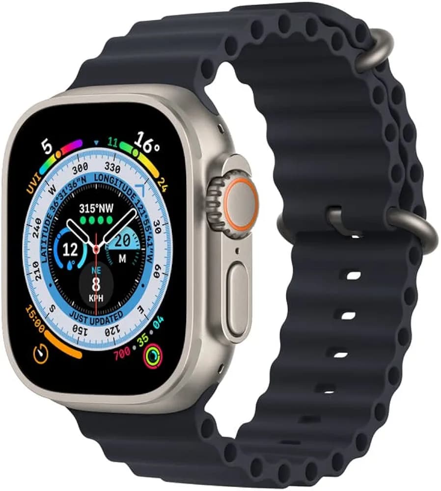 Ultra 8 SmartWatch 2.5 inch (49mm) Latest 8 Series Blood Oxygen Sensor, Altimeter, Compass, Gyroscope, Accelerometer, Ambient Light Sensor, Water Temperature Sensor