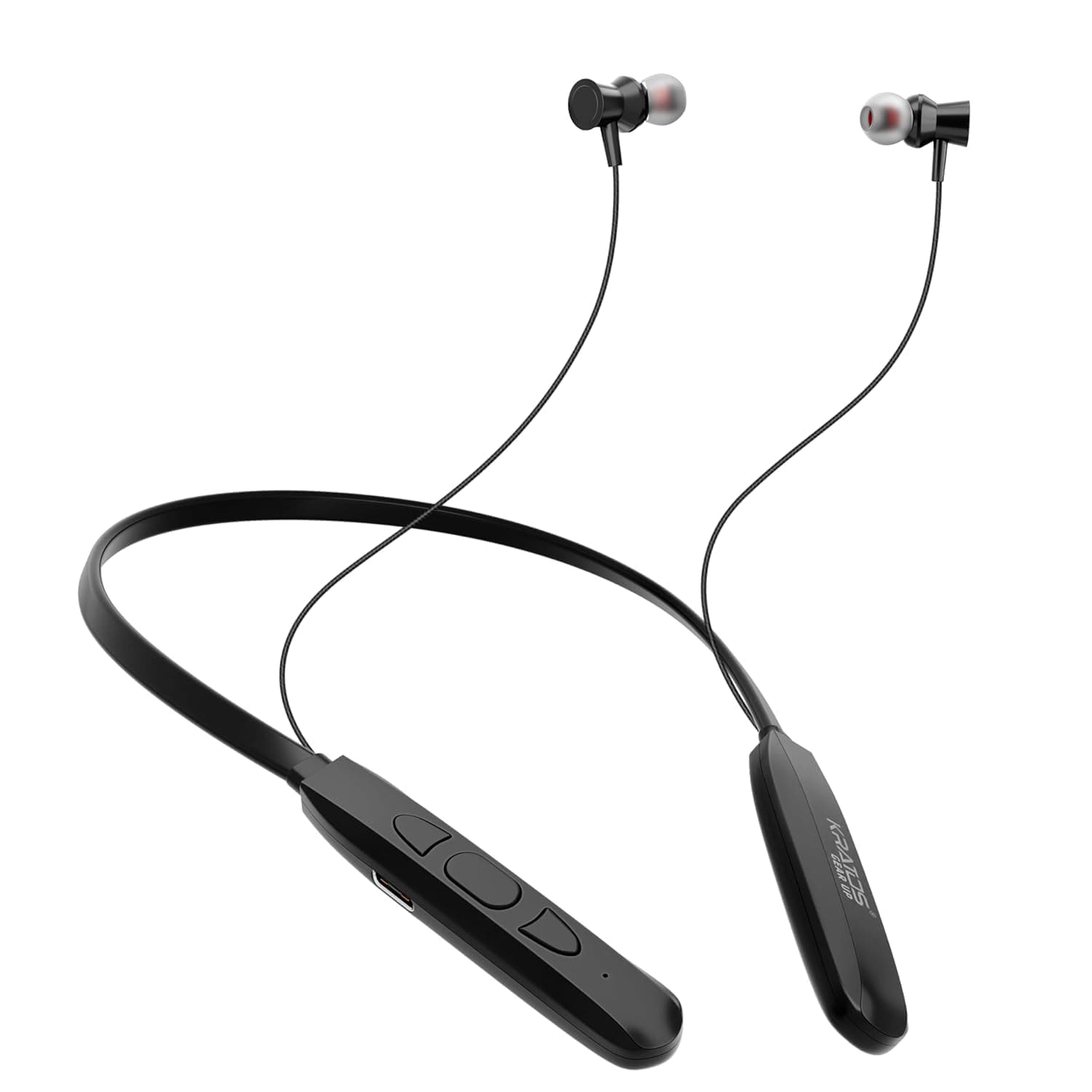 Kratos N1 Neckband Bluetooth Headphones with 30 Hours Playtime with 13mm Drivers, Rich Music Experience, Type C Fast Charging, Neckband Earphones with...