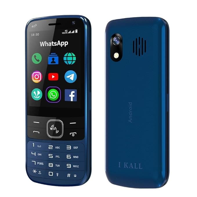 IKALL K333 – 4G Touch & Type Mobile with 2.8” HD Display, 2GB RAM, 16GB Storage, 3000mAh Battery, WiFi, and Pre-Loaded Apps Like Whatsapp, Facebook, Instagram & YouTube (Moonlight Blue)