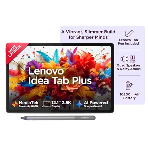 Lenovo Idea Tab Plus with Pen | Wifi |12.1" 2.5K Display, 800nits Peak Brightness |12GB RAM + 256GB ROM (Expandable upto 2TB)| MediaTek Dimensity 6400...