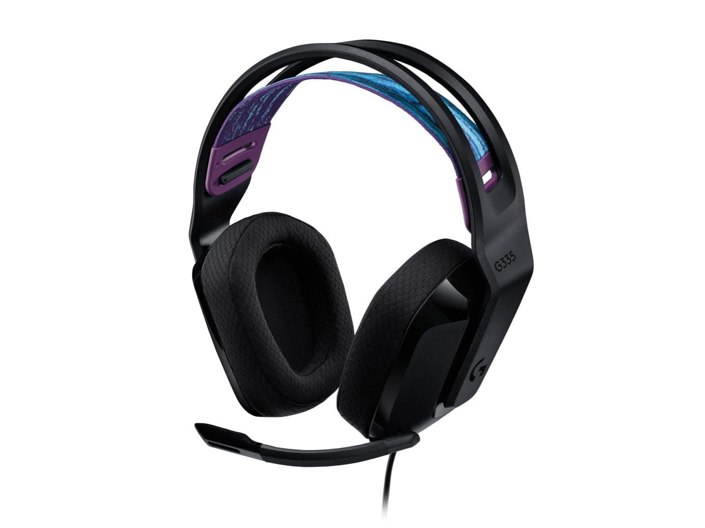 Logitech G335 Lightweight Gaming Wired Over Ear Headphones with Mic Flip to Mute 3.5Mm Audio Jack, Memory Foam Earpads, Compatible for Pc, Playstation