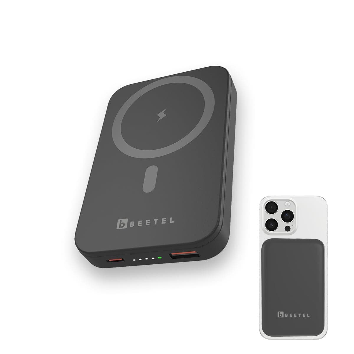 Beetel MagVibe Series WR10 Magsafe 10000mAh Magnetic 15W Wireless Power Bank for Apple iPhone, Samsung, OnePlus, All Smartphones|Qi Enabled Devices|3M...
