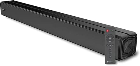 Portronics Pure Sound 1 60W Wireless Soundbar with Extra Bass & Latest Bluetooth 5.0 I 3.5mm Aux-in I USB Pen Drive(Black)