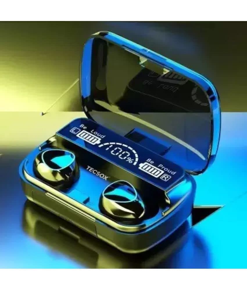 Max 10 Airbuds in Ear Bluetooth Earphone 5 Hours Playback Bluetooth IPX5(Splash Proof) Powerfull Bass -Bluetooth V 5.1, Bluetooth in Ear Wireless,Bluetooth Earbuds, Wireless Bluetooth TWS Black