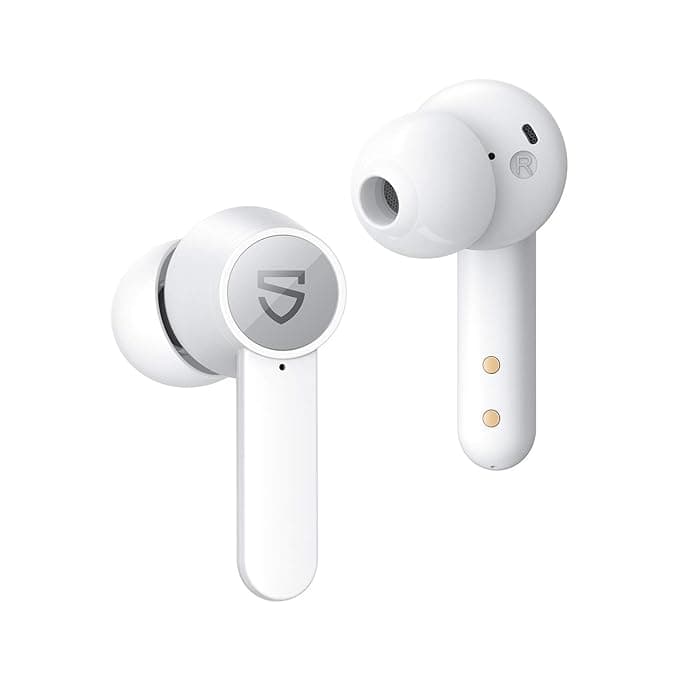 SOUNDPEATS Q True Wireless Earphones Bluetooth 5.0 Wireless Earbuds in-Ear Wireless Charging Headphones with 4-Mic 10mm Driver Touch Control 7Hrs Play