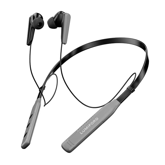 LUMIFORD XploriaHD XP15 in-Ear Bluetooth Neckband Earphones,IPX4 Water Resistant, Magnetic Earbuds, Voice Assistant, Advanced BT v5.3, 10mm Extra Bass...