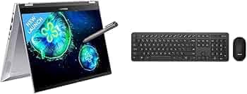 ASUS Vivobook S 14 Flip (2023), AMD Ryzen 5 7530U, 14" (35.56 cm) FHD+ Touch, (8GB RAM/512GB SSD), TN3402YAB-LZ522WS CW100 (Keyboard & Mouse Set)
