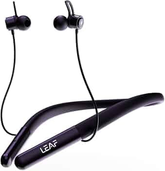 Leaf Rush X342 Neckband with AI SOUND App, 28H Playtime, Silicon Neckline, 3 EQ Modes (Bass, Music & Vocal), Fast Charging (10 min = 210 min), 10mm Dr...