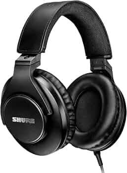 Shure SRH440A Over-Ear Wired Headphones for Monitoring & Recording, Professional Studio Grade, Enhanced Frequency Response, Work with All Audio Device...