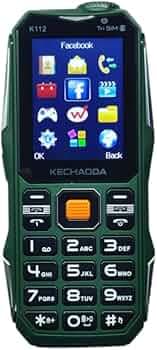 KECHAODA K112, Triple Sim Phone (Green) Speaker with Amplifier, PMMA 2.5D Glass,1.3 MP Camera, Keypad Mobile, DJ Sound with Power Bank System