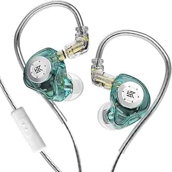KZ EDX PRO Wired Earbuds with Microphone Stereo Noise Isolating in Ear Headphones Powerful Bass Tangle Free Cord 3.5mm Audio Jack Compatible with Phon...