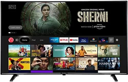 Croma 139 cm (55 Inches) 4K Ultra HD Smart LED Fire TV CREL7368 (Black) (2022 Model)