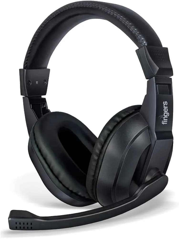 FINGERS S10 Wired On Ear Headphones with Adjustable Mic (Black)