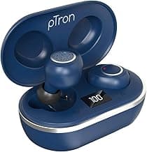 pTron Bassbuds Jets True Wireless Bluetooth 5.0 Headphones, 20Hrs Total Playback with Case, Deep Bass, Touch Control, IPX4 Water Resistant, Voice Assi