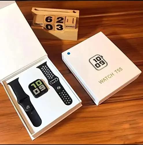 T-55 Sleep Monitor, Distance Tracker, Calendaring, Sedentary Reminder, Text Messaging, Pedometer, Calorie Tracker, Heart Rate Monitor Smartwatch (Black)