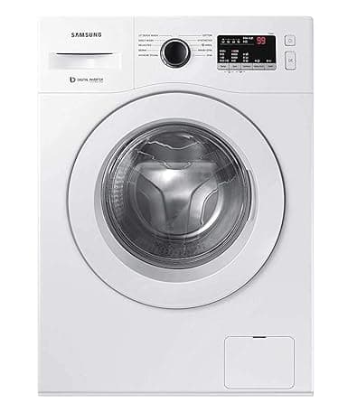 Samsung 6.5 Kg Inverter 5 Star Fully-Automatic Front Loading Washing Machine (WW65R20GLSW/TL, White, Hygiene Steam) Washing Machines & Dryers