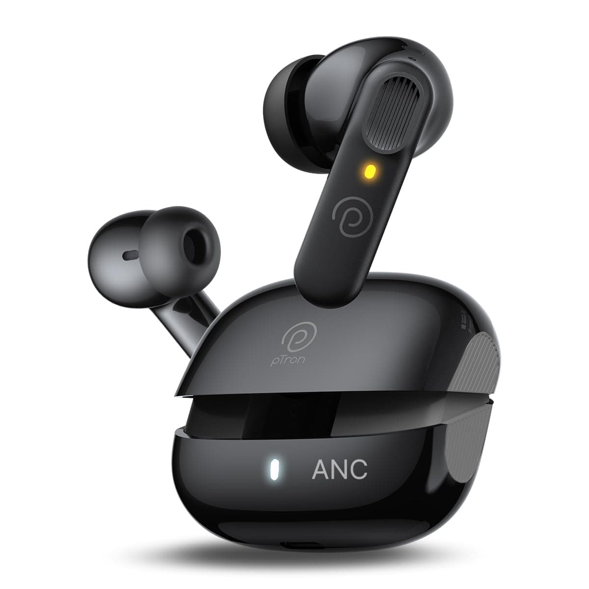 pTron Newly Launched Zenbuds 1 V2 32dB ANC TWS Earbuds, Transparency Mode, Quad Mic ENC Calls, 40H Playtime, 40ms Game/Music Modes, in-Ear Bluetooth 5...