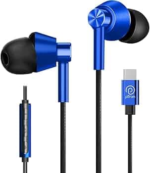 pTron Boom Play X1 in-Ear Type-C Wired Headphones with Mic, 13mm Driver for Immersive Audio, Ergo-fit Metal Buds Wired Earphones, in-line Controls & 1...