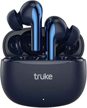 truke Just Launched Buds Q1 Plus True Wireless in Ear Earbuds, Quad-Mic Adv. ENC, 80H Playtime, 45ms Ultra-Low Latency, 12mm Titanium Drivers, Fast Ch...