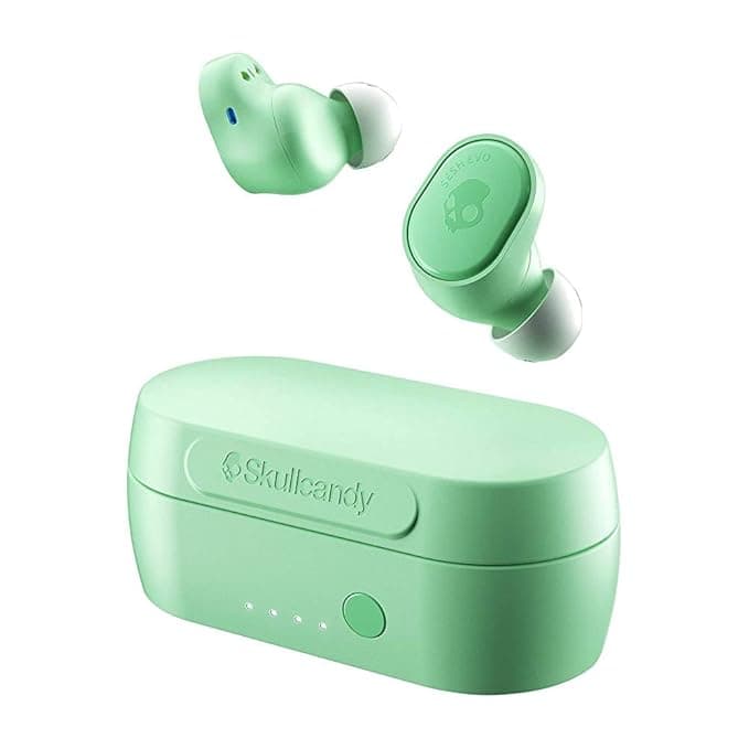 (Renewed) Skullcandy Sesh Evo Truly Wireless Bluetooth In Ear Earbuds with Mic (Pure Mint)
