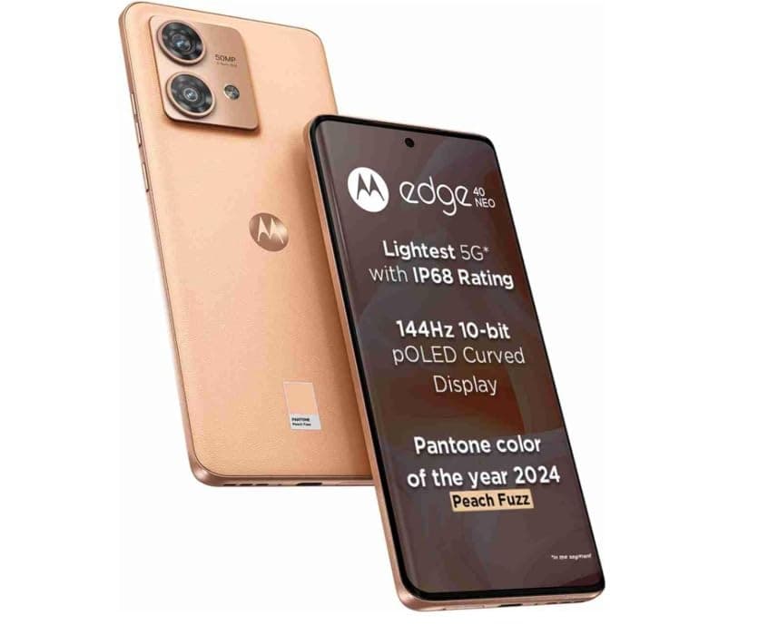Motorola Edge 40 Neo 5G (Peach Fuzz, 8GB RAM, 128GB Storage)