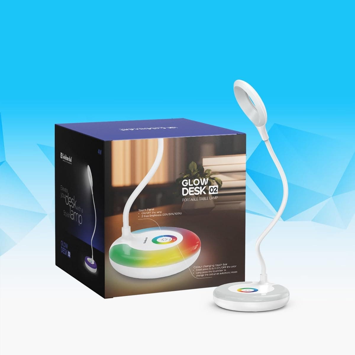 Goldmedal Glow Desk 02 Portable Table Lamp with 5W LED Bulb ...