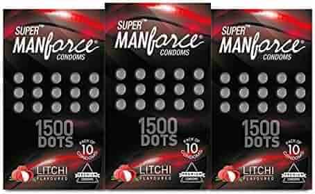 Manforce More Long Lasting Extra Dotted Condoms (Pack of 3 Condoms)