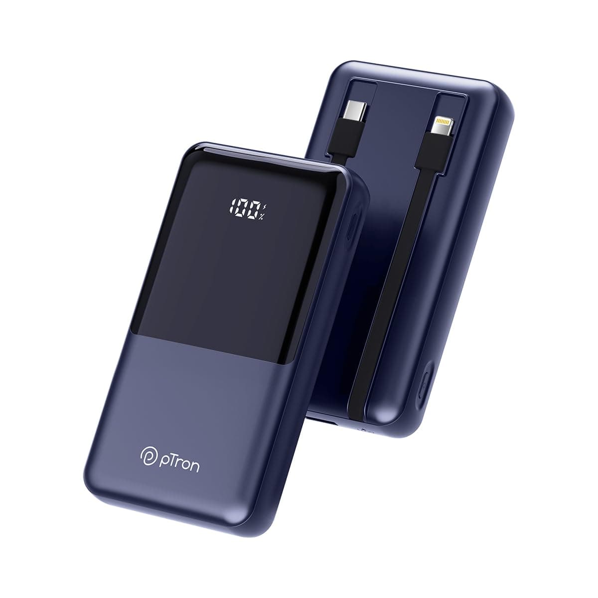 pTron Dynamo Power 20000mAh 22.5W Super Fast Charging, USB Type-C Input Power Bank with Quick Charge & 20W Power Delivery, Built-in Charging Cables, 4...