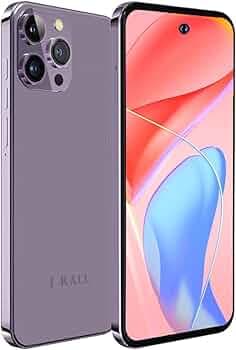 IKALL S3 Smartphone (6.8" HD+ Display, 21MP Camera, 6GB Ram, 128GB ROM, Dual 4G Sim) (Purple)