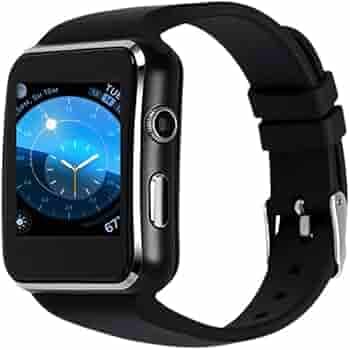 TechKing X6 Bluetooth Smart Watch with Camera and Sim Card Support with Apps Like Facebook and Whatsapp for All 3G & 4G Android/