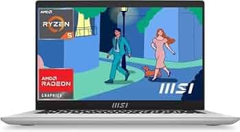 MSI Ryzen 5 Hexa Core 7530U - (16 GB/512 GB SSD/Windows 11 Home) Modern 14 C7M-062IN Thin and Light Laptop (14 Inch, Urban Silver, 1.4 Kg)