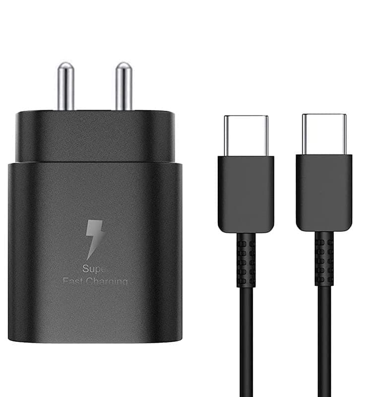 Original 25W Charger for Samsung Galaxy Z Fold 3 and Z Flip 3 | Fast Charger (Adapter & Cable) (07Black)