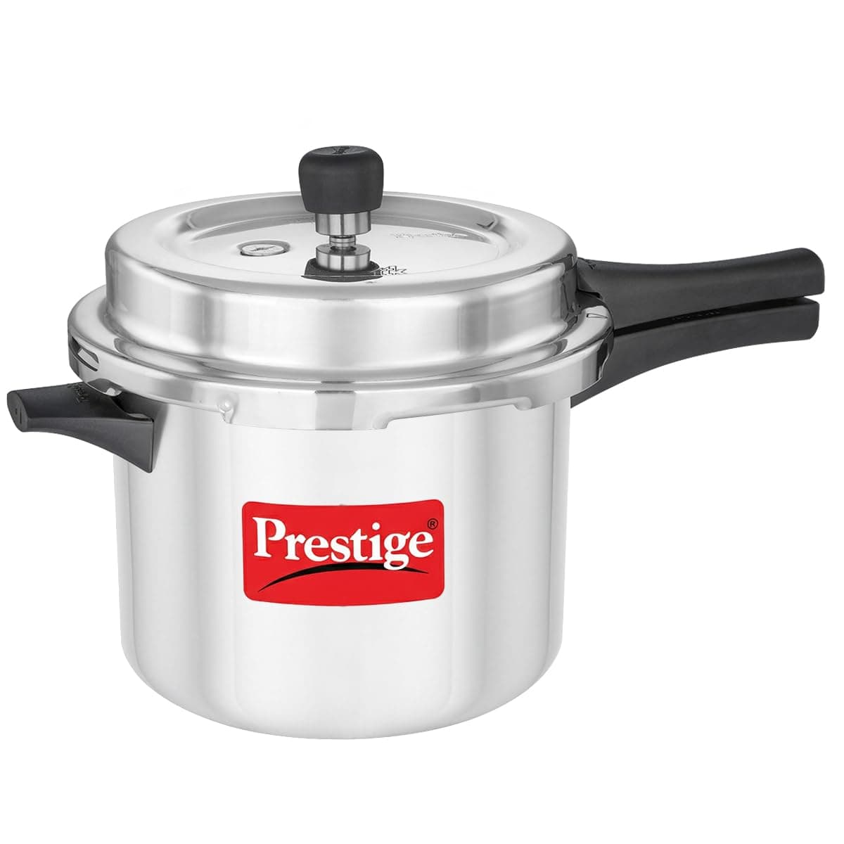 Prestige Popular Svachh 5.0 Litre Aluminium Outer Lid Pressure Cooker, Silver, Medium (10167)