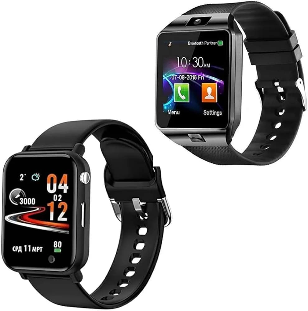 Drumstone Combo C1-A1 Bluetooth Smart Watch with Camera & SIM Card Support & DZ09 Bluetooth Smart Wrist Watch with Camera | Ideal Gift for All Ages | ...