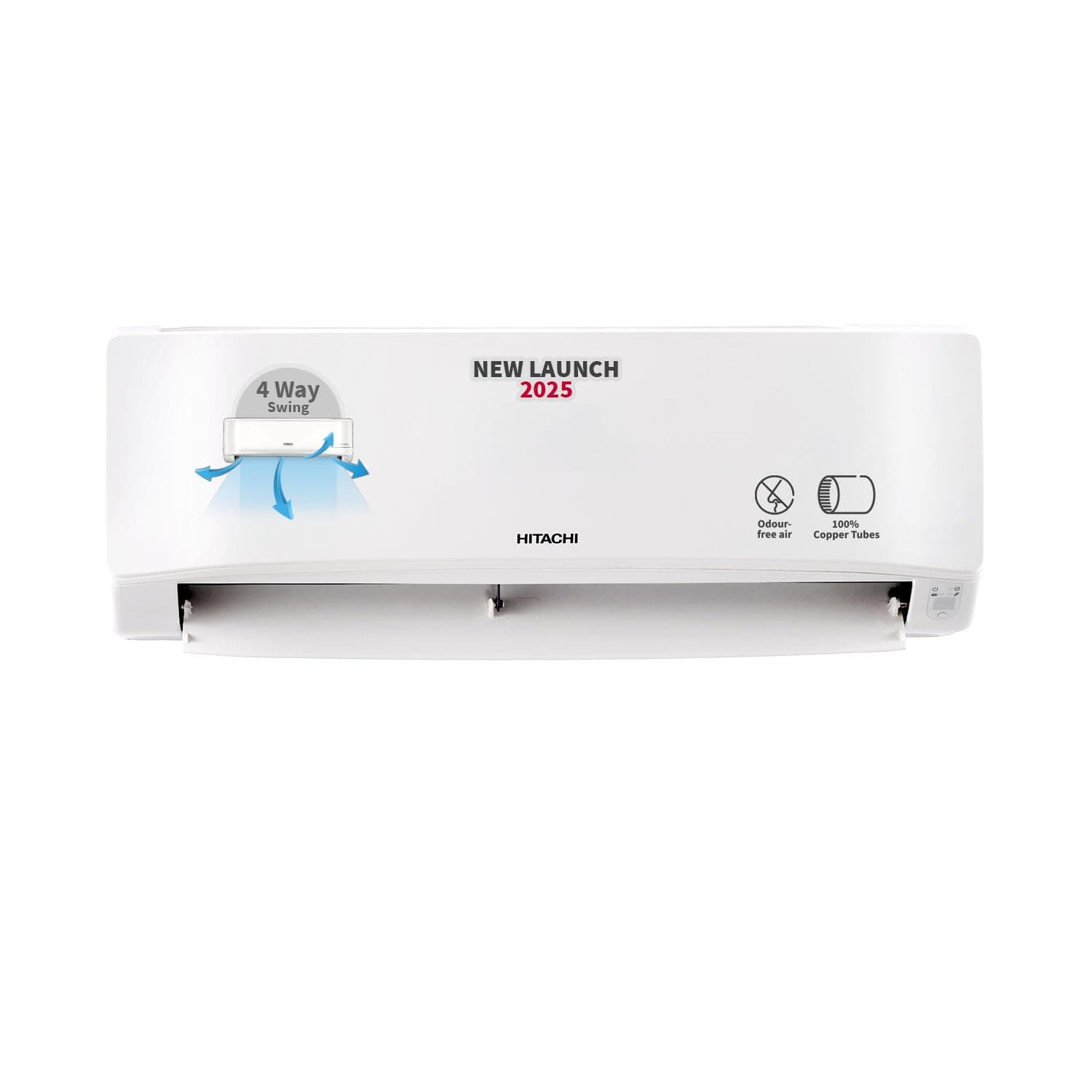 Hitachi 1.5 Ton Class 3 Star, 4-Way Swing, Long airthrow, Fixed Split AC (100% Copper, Dust Filter,3200FL RAS.B318PCAIBA1, White)