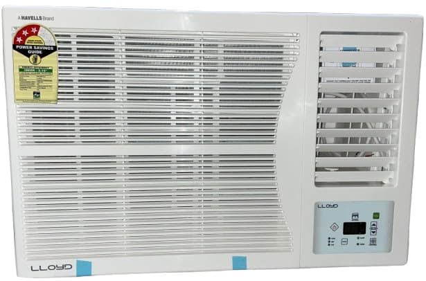 Lloyd 1.5 Ton 3 Star Fixed Speed Window Ac (Copper, 2025 Model, White With Silver Deco Strip, GLW18C3YWPSA)
