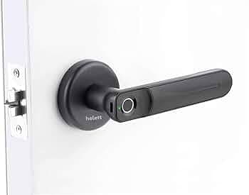 Helett HT210 Digital Door Lock with 50 Fingerprint Manual Key with Mortise Support USB Emergency Unlock|Suitable for 30mm-100mm Aluminium and Wooden D...