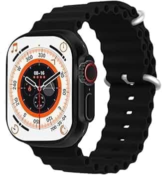 MECKWELL T800 Ultra Biggest Display Smart Watch with Bt Calling Wireless Charge Fitness | Health Tracking, Sports Tracking, Camera & Music Control Smartwatch (Black)