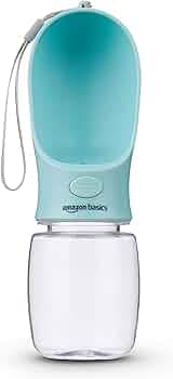 Amazon Basics Pet Bowl Cap Water Bottle | Leak Proof | Lightweight | Water Dispenser for Pets | Ideal for Travel, Hiking, and Walking (350ml)