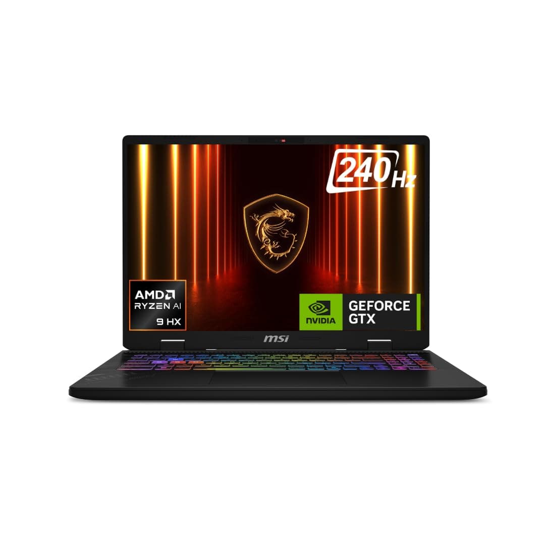 MSI Crosshair A16, AMD 8th Gen. Ryzen 9 8940HX, 41cm QHD+ 240Hz Gaming Laptop (16GB/1TB NVMe SSD/Windows 11 Home/NVIDIA GeForce RTX 5060, GDDR7 8GB/Co...