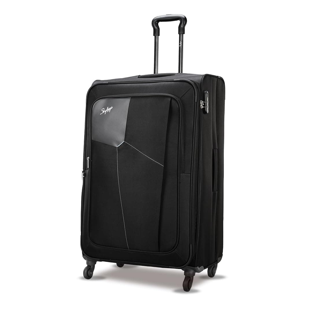 Skybag Rubik 79cm Polyester Softsided Checkin Luggage 4W Black Strolly