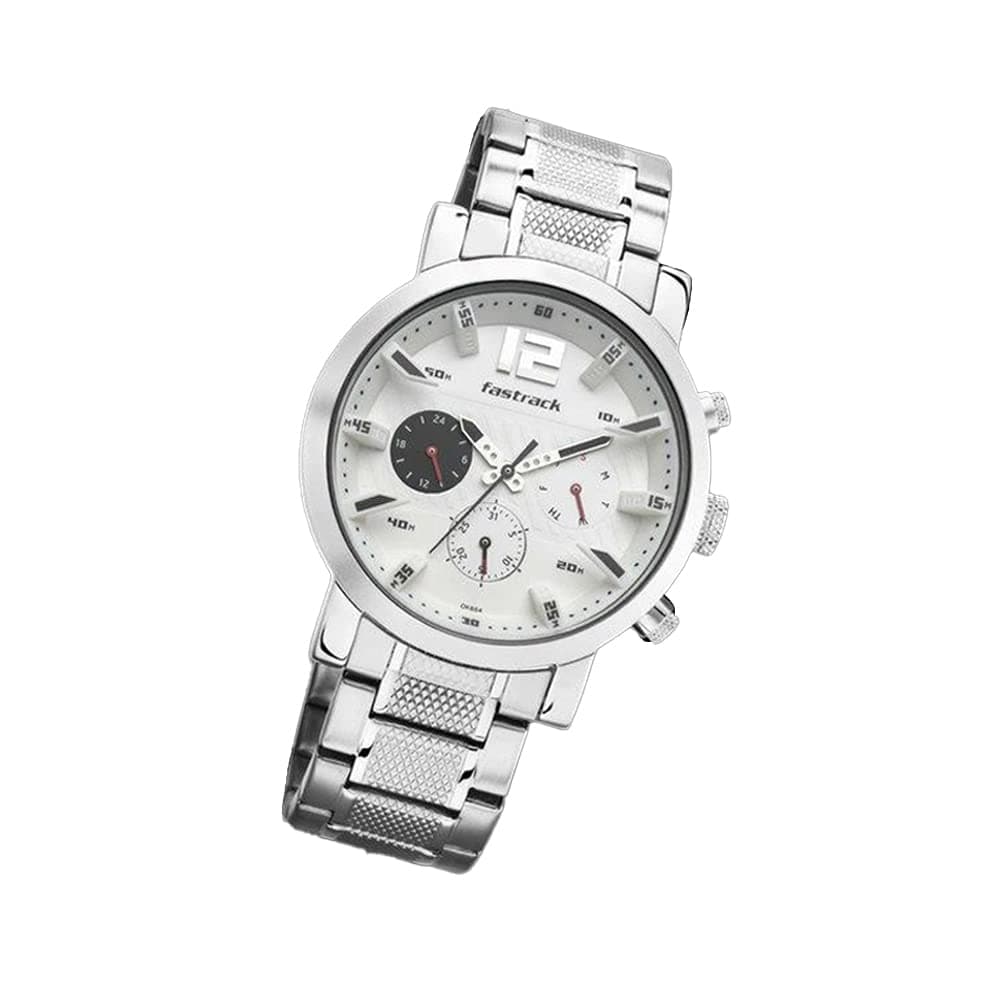 Fastrack Fastfit Analog White Dial Men's Watch-3227SM02