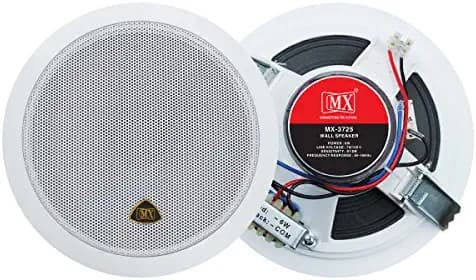 MX Ceiling Speakers 5.25 Inch Weather Proof 2-Way in-Ceiling/in-Wall Stereo 80 W Mobile/Tablet Speaker - MX 3725