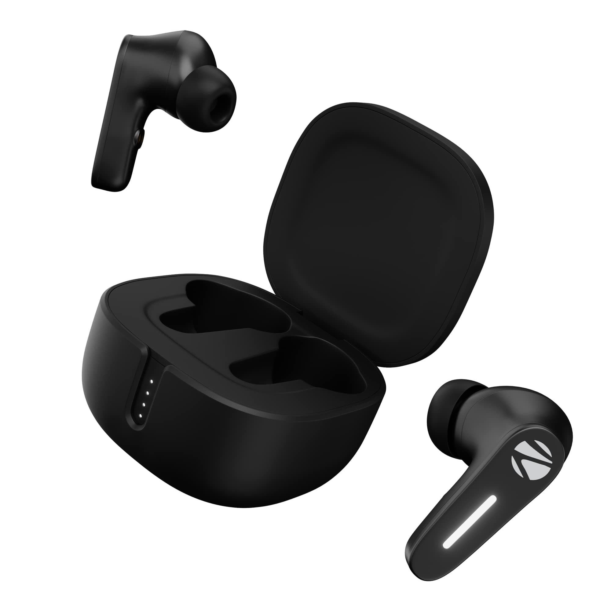 Zebronics Sound Bomb 7 Bluetooth TWS in Ear Earbuds with 40H Playtime, ENC Mic, Rapid Charge, Upto 50ms Gaming Mode, Flash Connect, Voice Assistant, Smooth Touch Control, BT v5.2, Type C (Black)